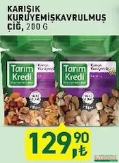 TARIM KREDİ KARIŞIK KURUYEMİŞ 200 G fiyat ve kampanya bilgisi